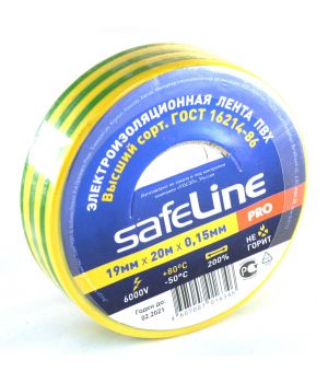 Изолента Safeline желто-зеленая