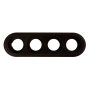 Рамка деревянная на 4 места "Угольно-черный" Материал - бук