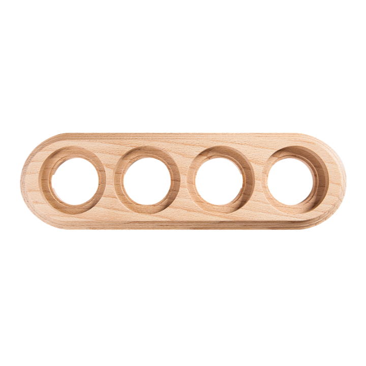 Рамка деревянная на 4 места "Натурель" Материал - бук